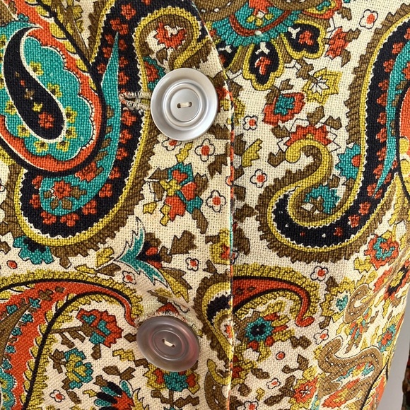 Vintage 60s 70s Paisley Blazer - Picture 2 of 6